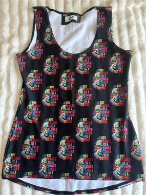 RBG Ruth Bader Ginsburg Not Fragile Like a Flower Graphic Tank Top Women’s L
